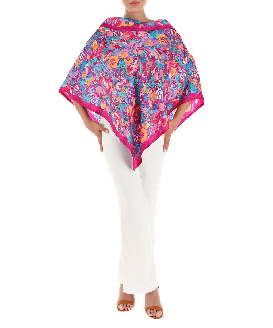 Pineda Covalin Poncho Estampado Multicolor Mujer