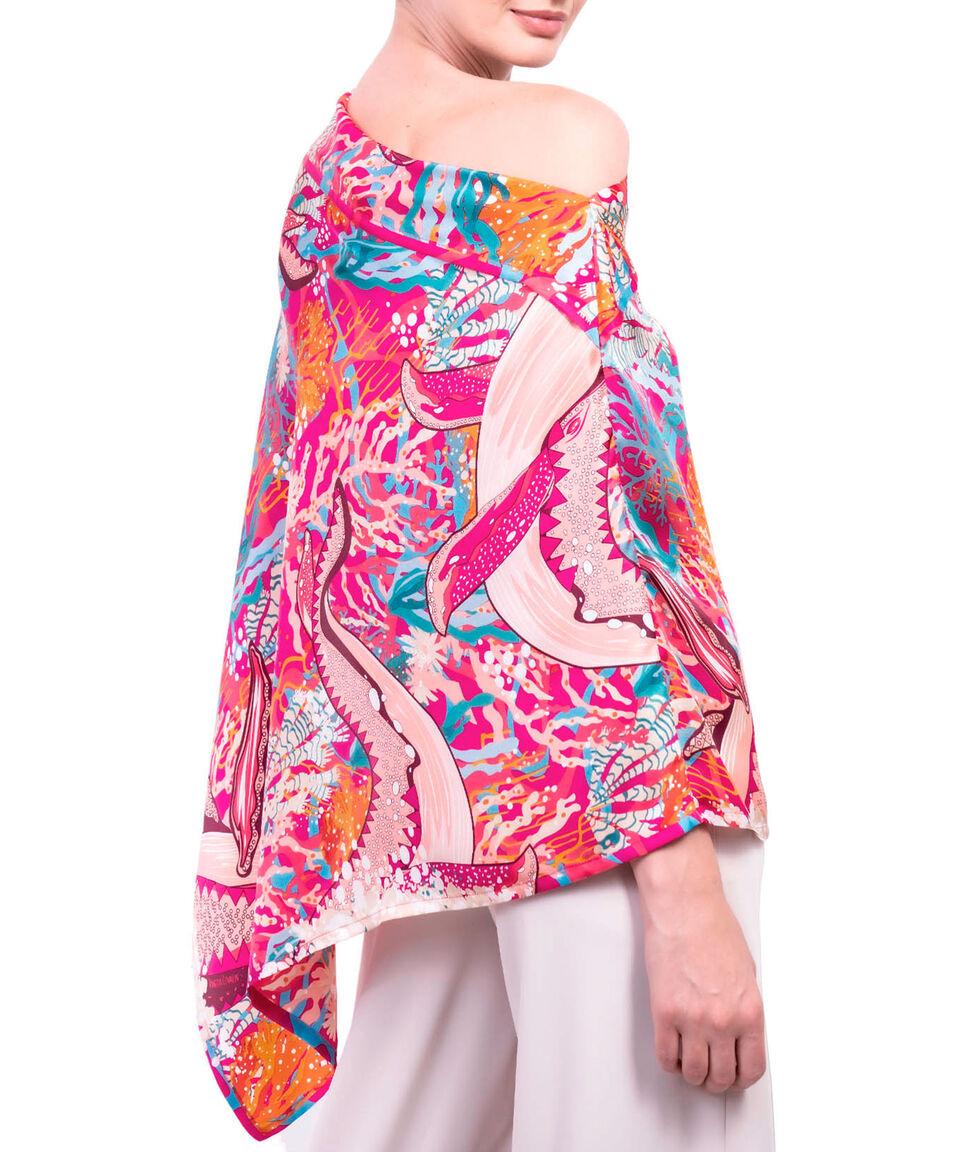 Pineda Covalin Poncho Estampado Multicolor Mujer