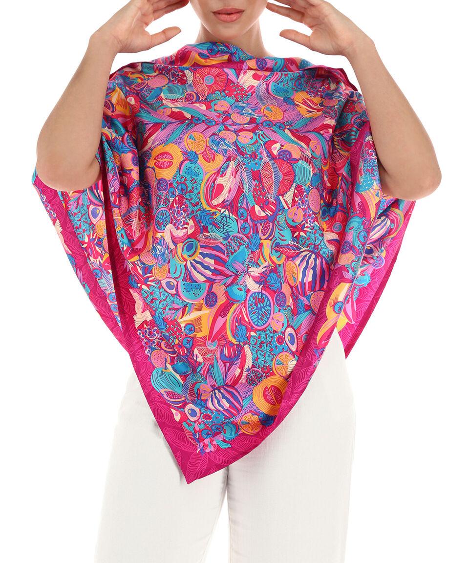 Pineda Covalin Poncho Estampado Multicolor Mujer