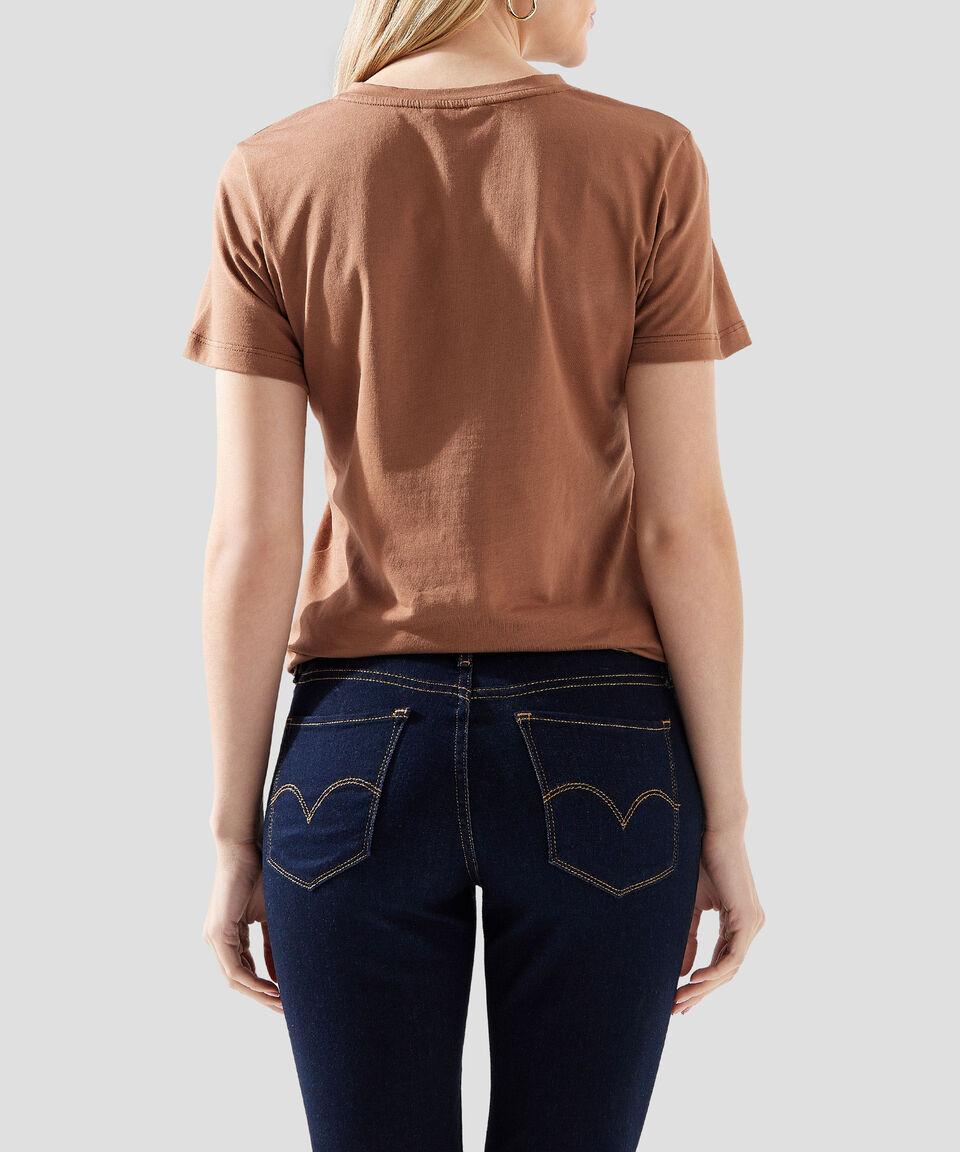 Pertegaz Playera Con Aplicación De Pedrería Y Manga Corta Mujer