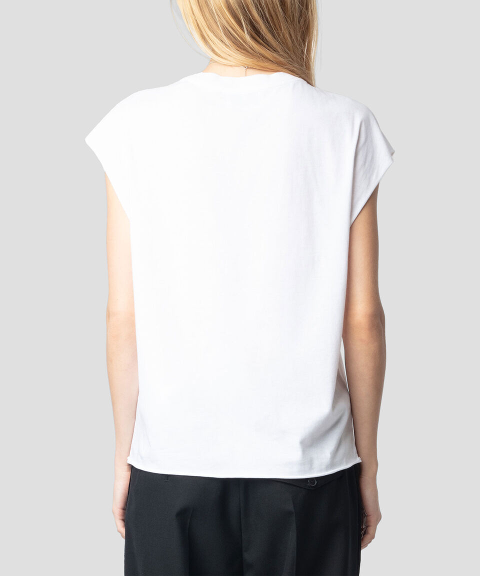 Zadig & Voltaire Playera Cuello Redondo Manga Corta Con Pedrería Mujer