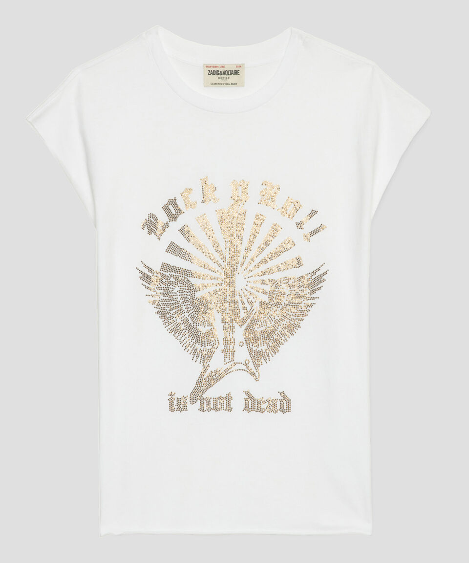 Zadig & Voltaire Playera Cuello Redondo Manga Corta Con Pedrería Mujer