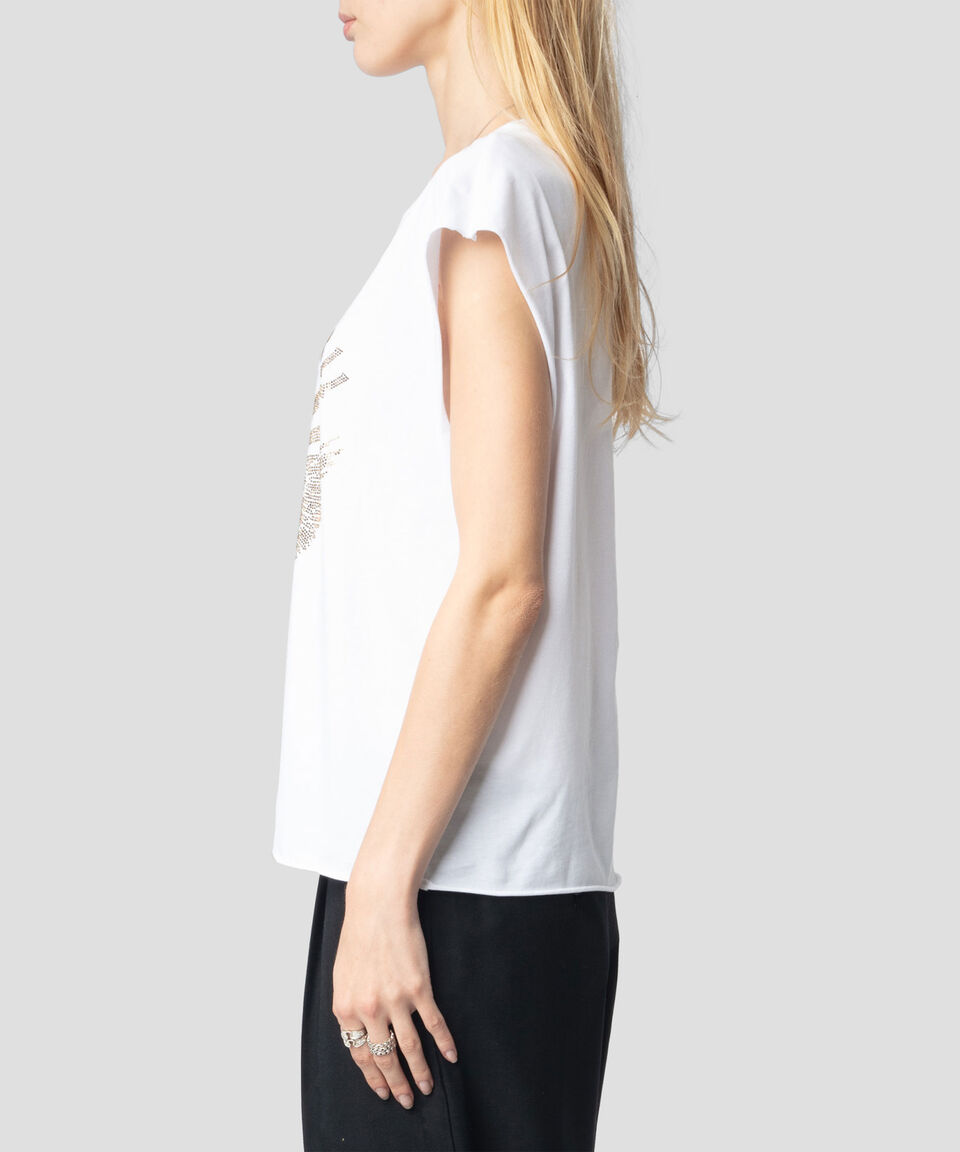Zadig & Voltaire Playera Cuello Redondo Manga Corta Con Pedrería Mujer