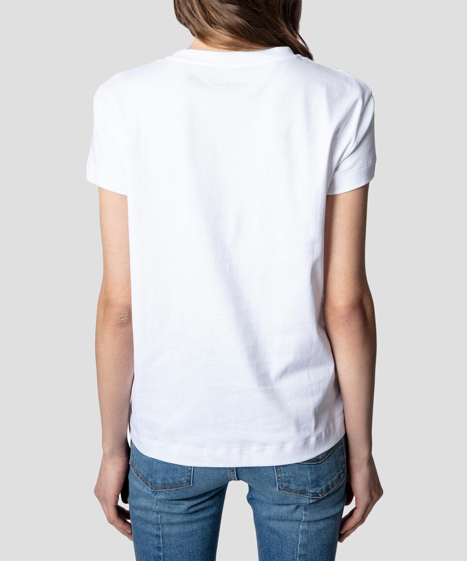 Zadig & Voltaire Playera Cuello Redondo Manga Corta Con Tipografía Mujer