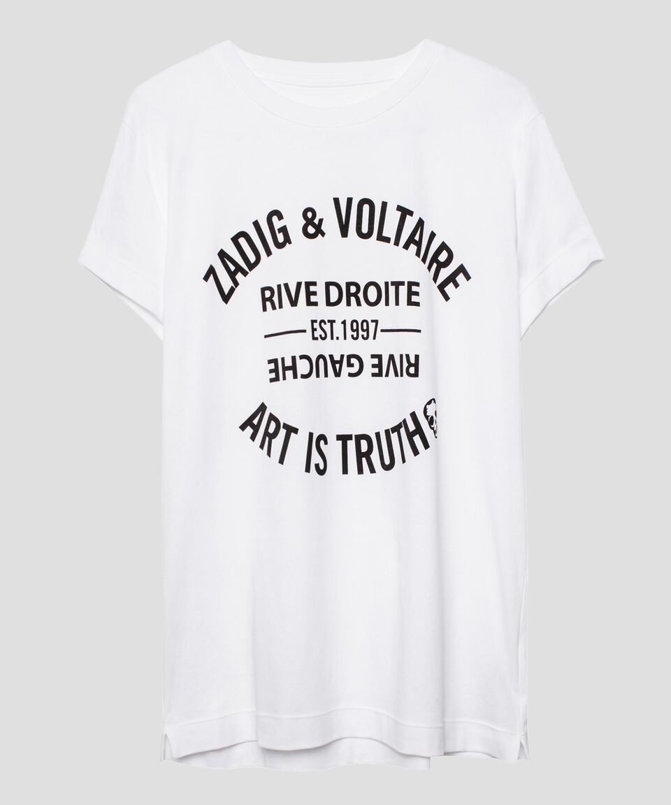 Zadig & Voltaire Playera Cuello Redondo Manga Corta Con Tipografía Mujer