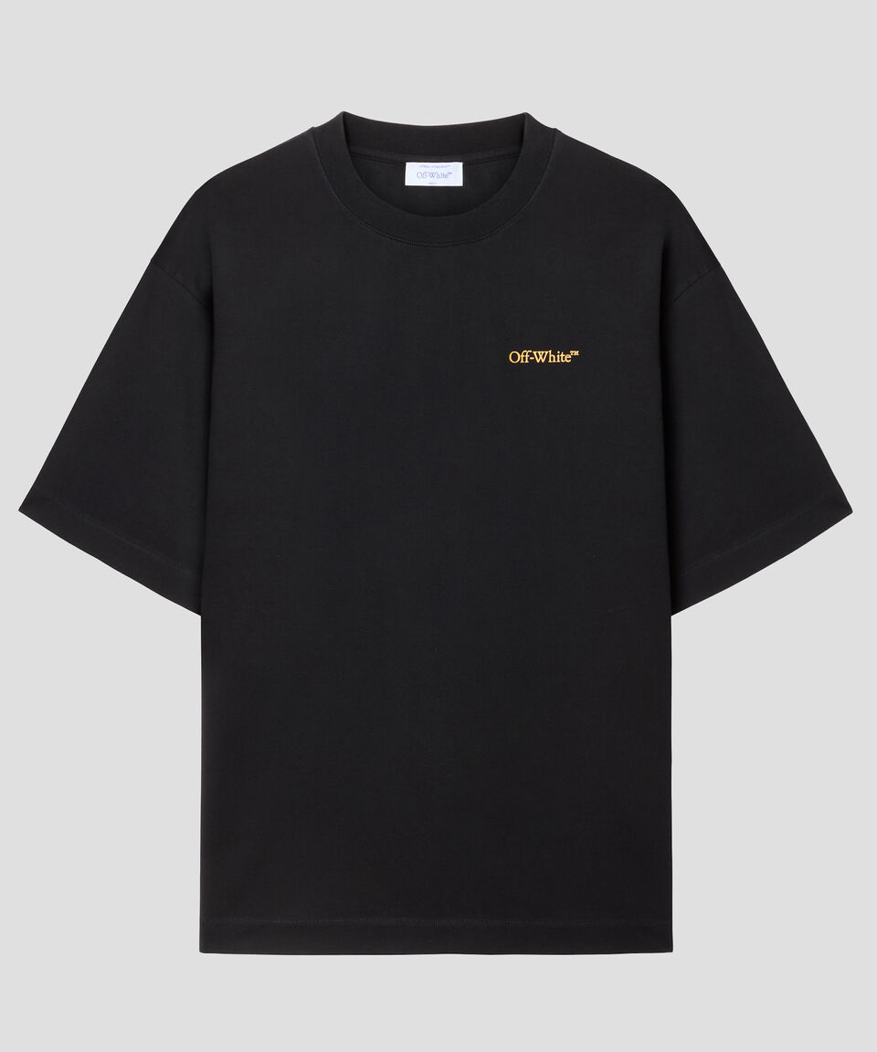 Off-White Playera Cuello Redondo Manga Corta Estampada Hombre
