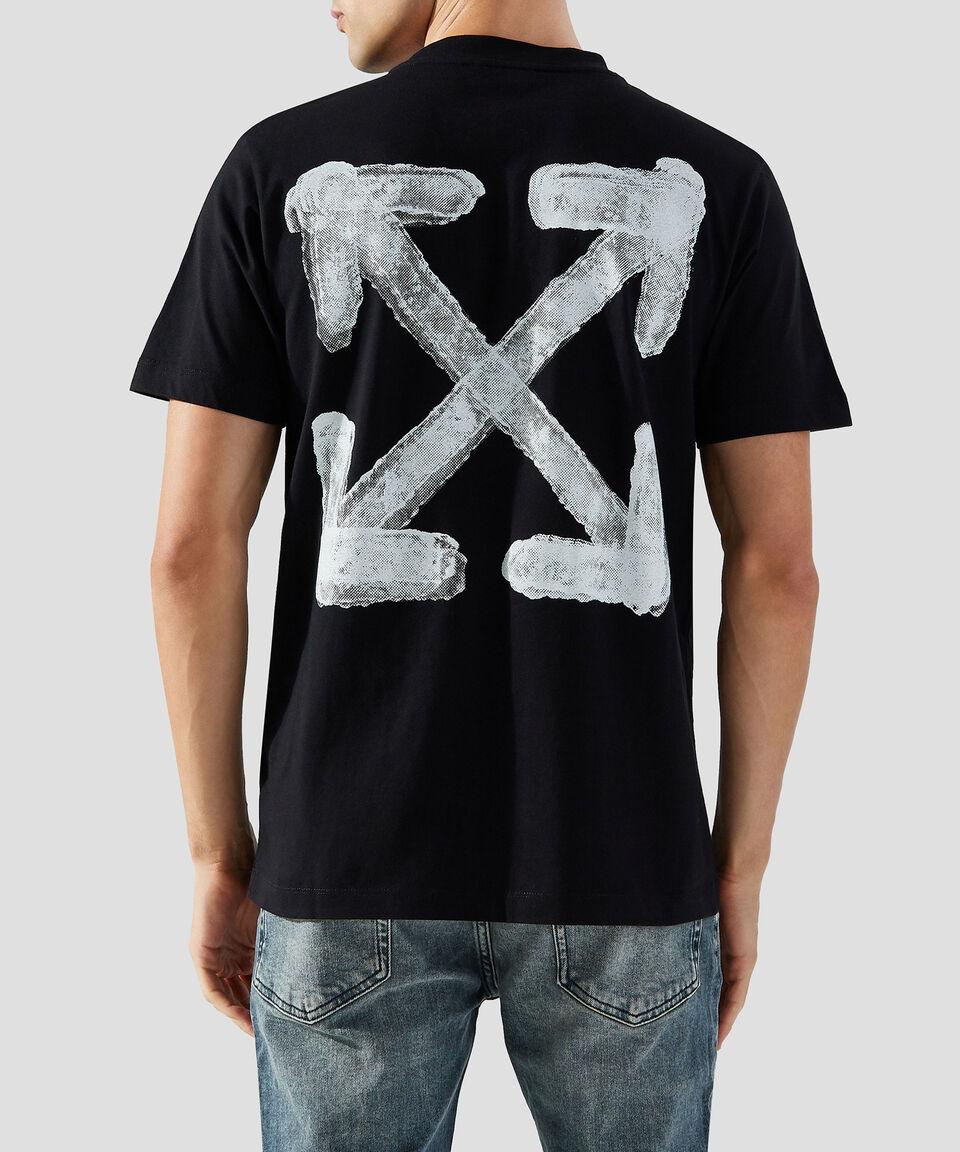 Off-White Playera Cuello Redondo Manga Corta Estampada Hombre