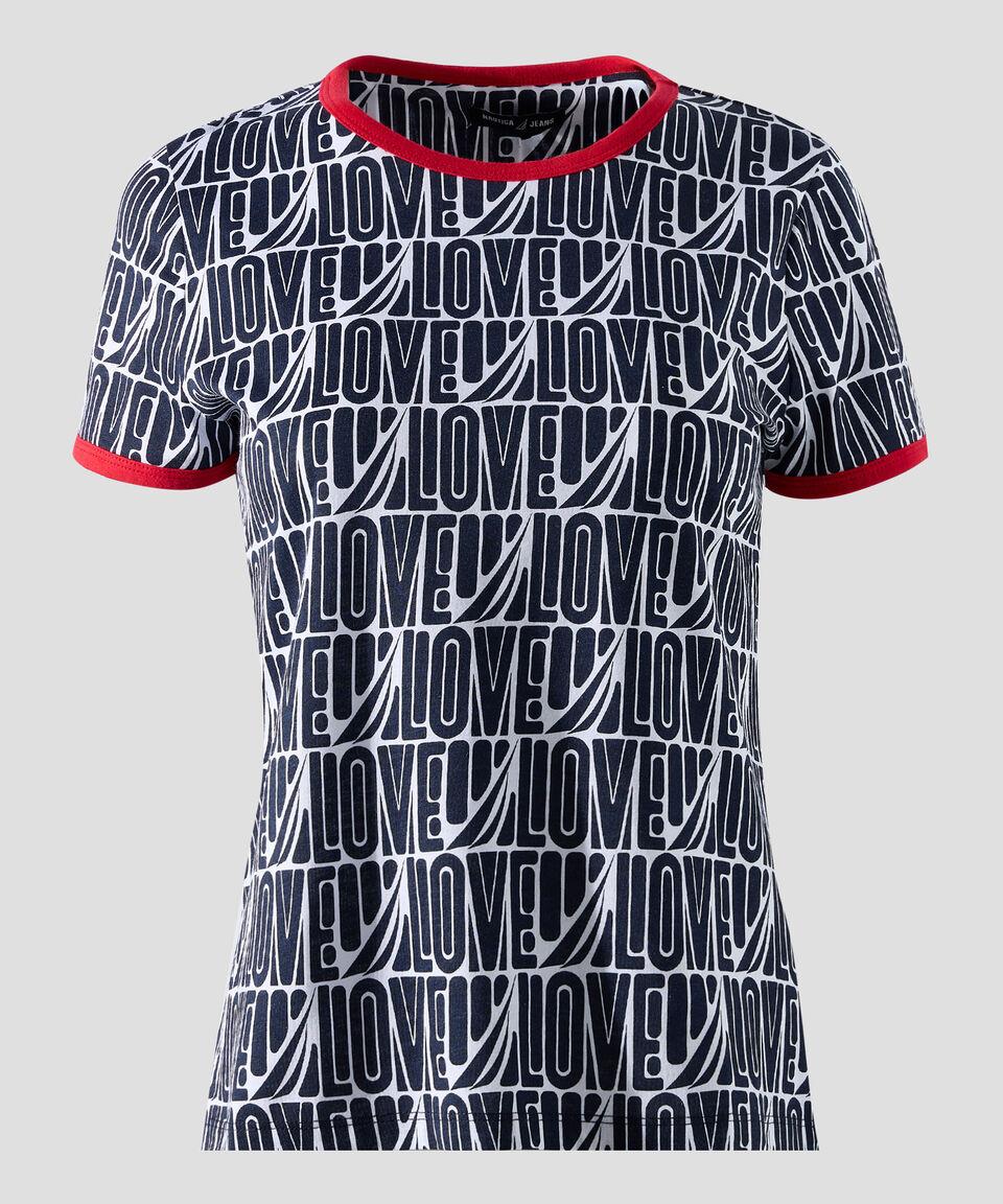 Nautica Playera Cuello Redondo Manga Corta Estampada Mujer