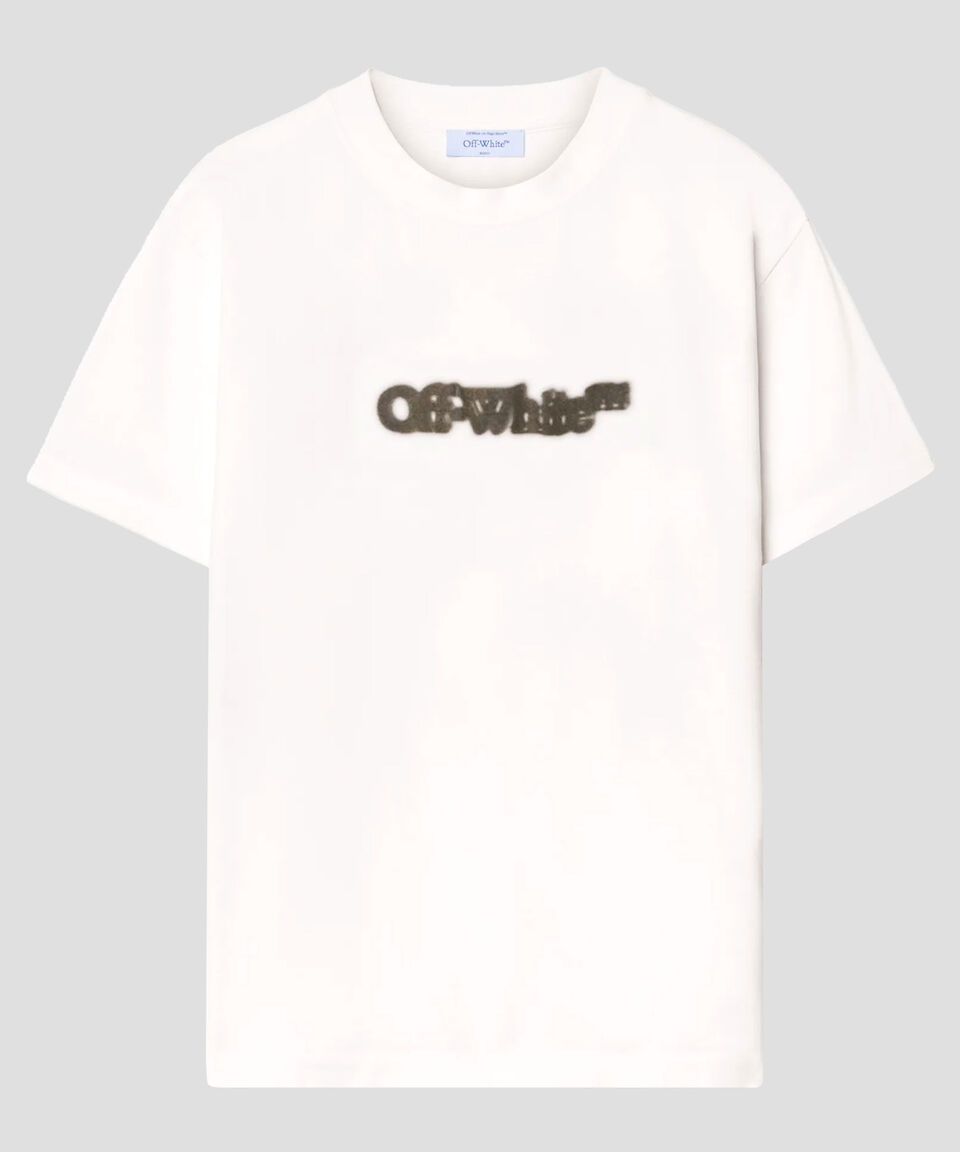 Off-White Playera Cuello Redondo Manga Corta Hombre