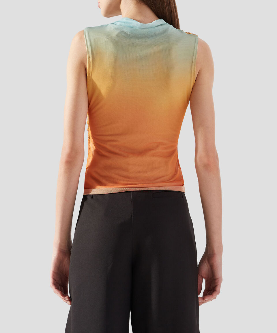 Desigual Playera Cuello Redondo Sin Mangas Degradada Mujer