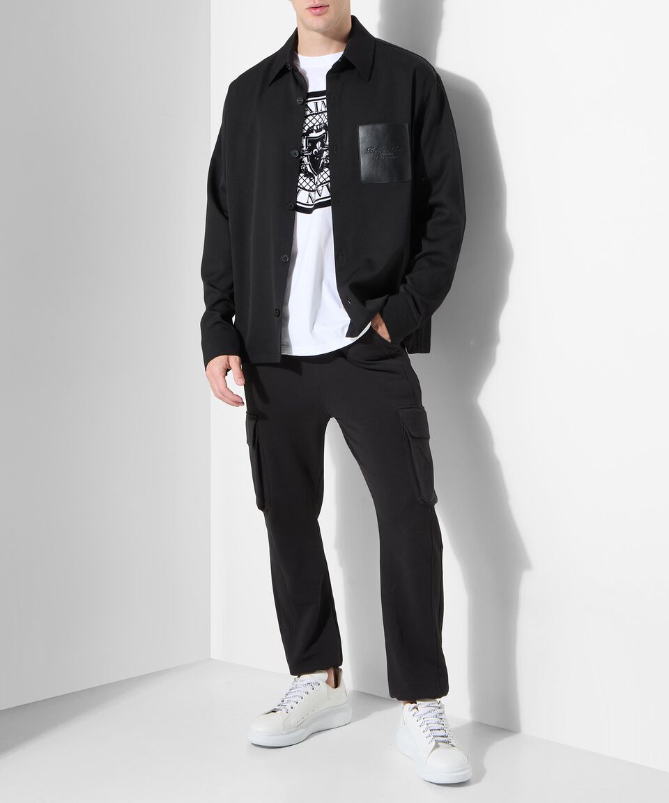 Balmain Playera De Cuello Redondo Con Manga Corta Estampada Hombre