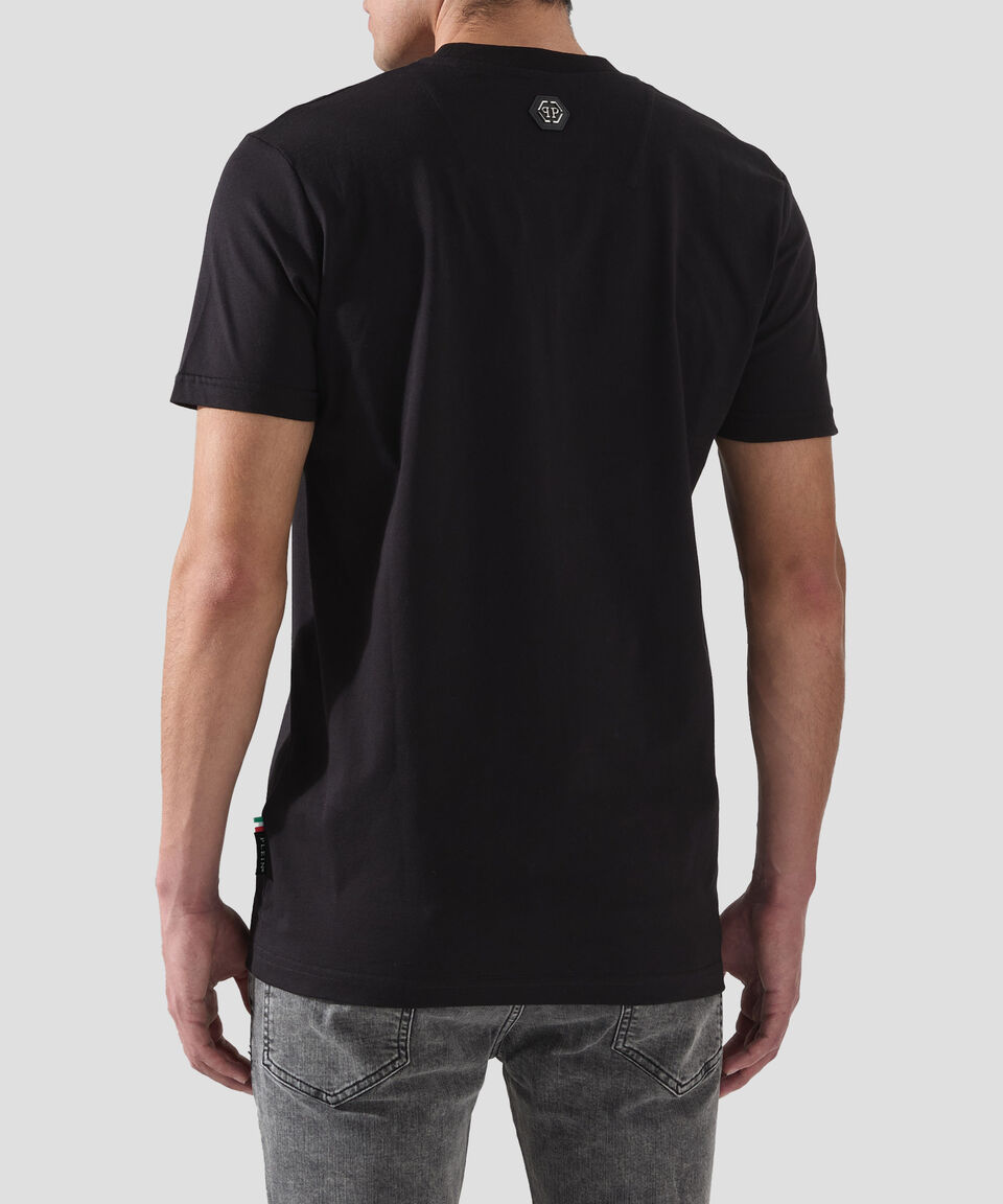 Philipp Plein Playera De Cuello Redondo Con Manga Corta Estampada Hombre