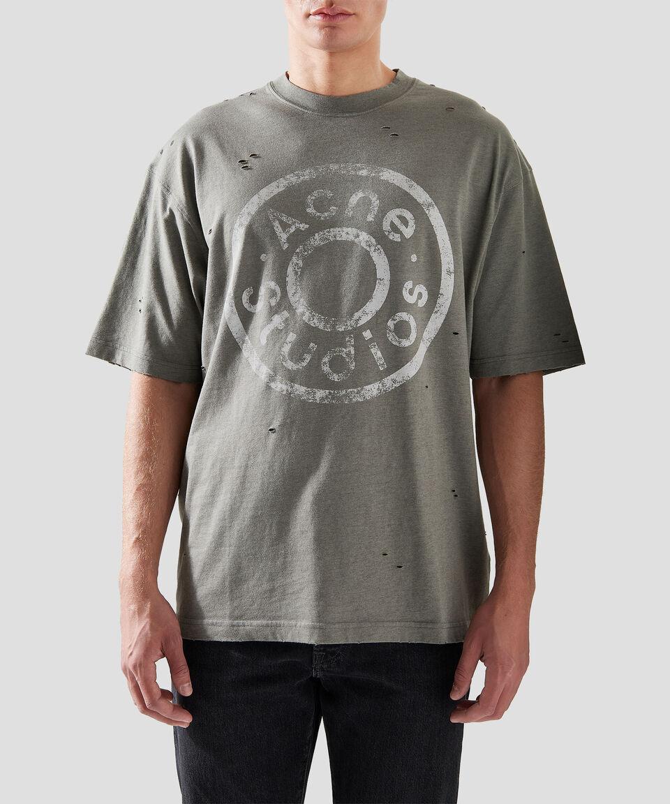 ACNE STUDIOS Playera de cuello redondo con manga corta estampada Hombre