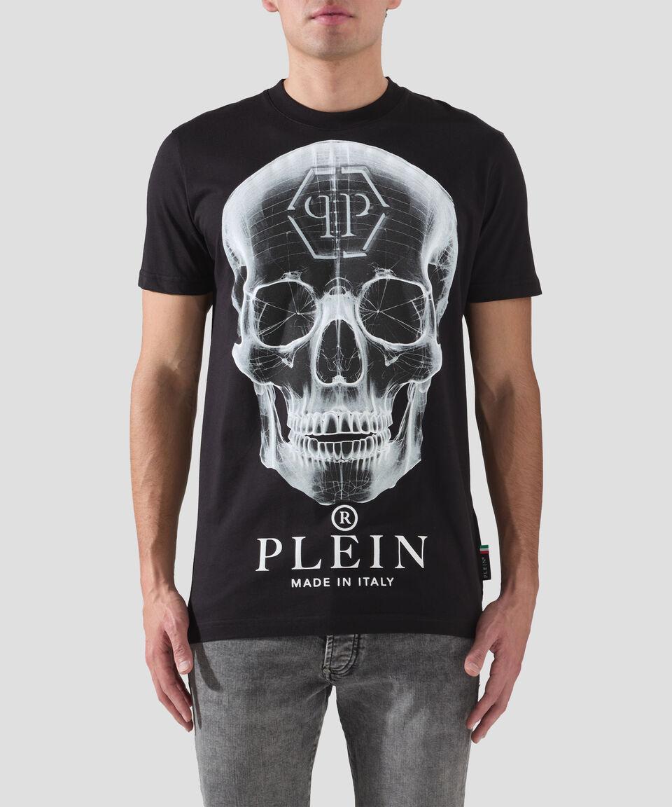 Philipp Plein Playera De Cuello Redondo Con Manga Corta Estampada Hombre