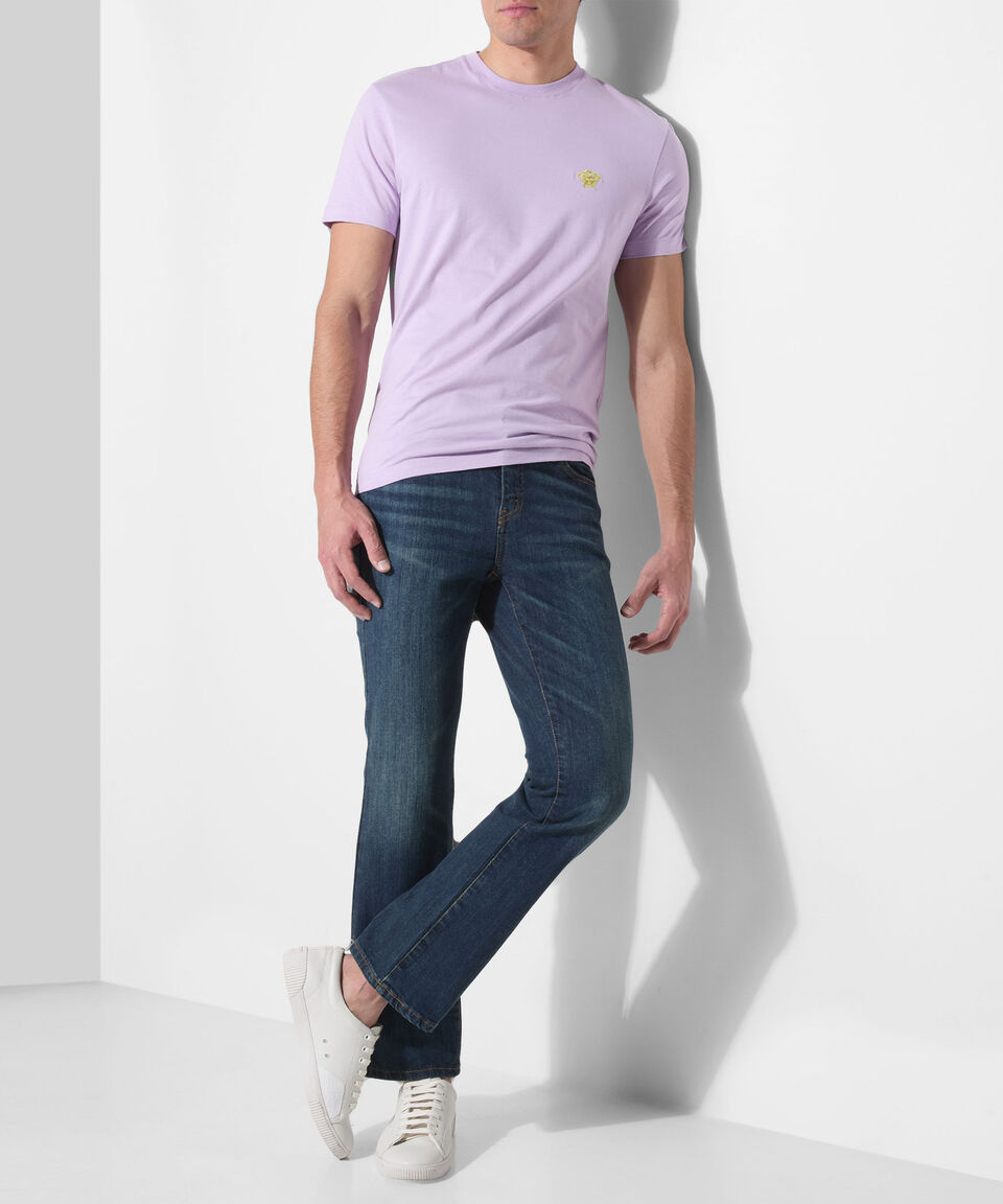 Versace Playera De Cuello Redondo Con Manga Corta Hombre