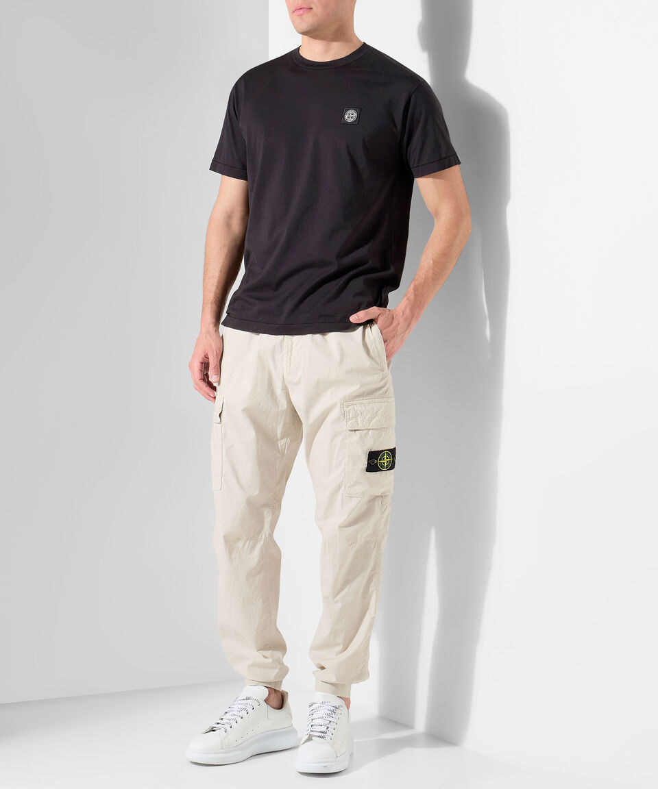 Stone Island Playera De Cuello Redondo Con Manga Corta Hombre