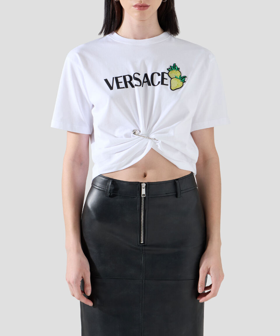 Versace Playera de cuello redondo con manga corta Mujer