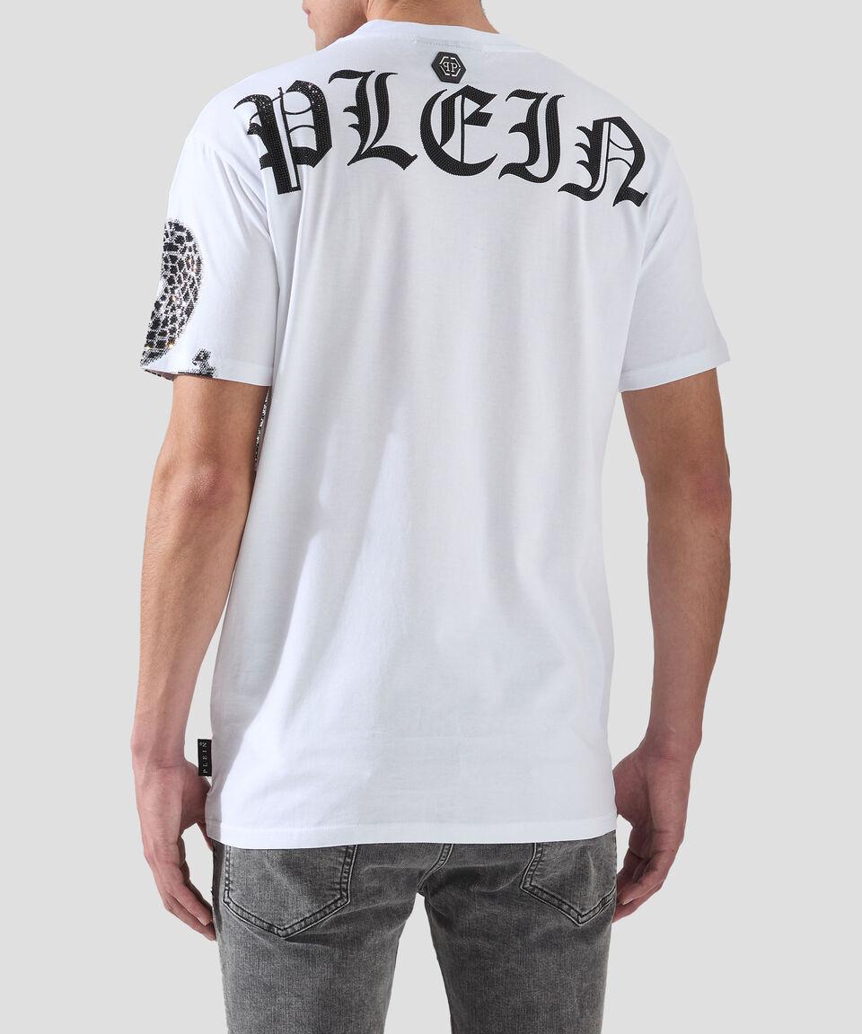 Philipp Plein Playera De Cuello Redondo Con Manga Corta Y Pedrería Hombre