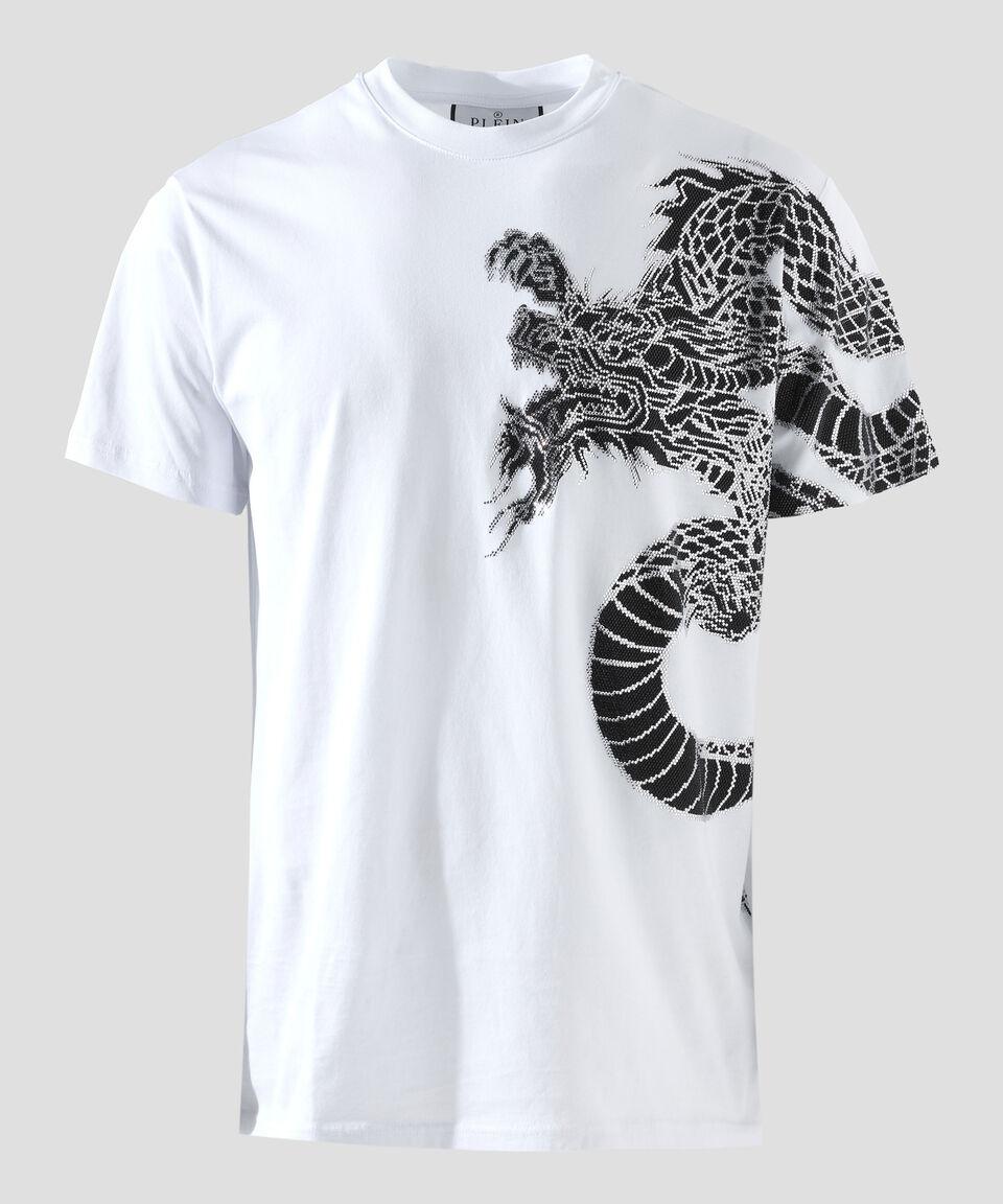 Philipp Plein Playera De Cuello Redondo Con Manga Corta Y Pedrería Hombre