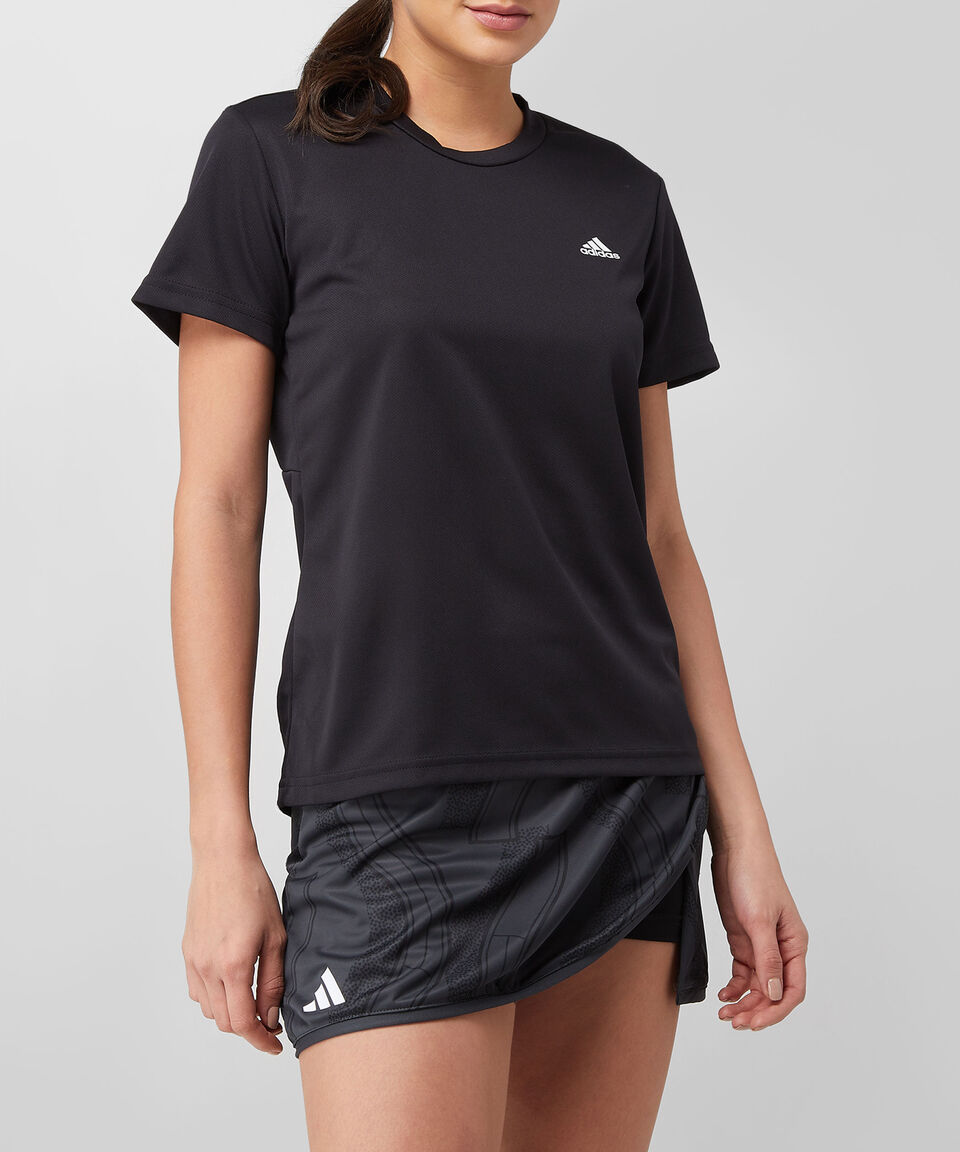 Adidas Playera deportiva de cuello redondo y manga corta Mujer