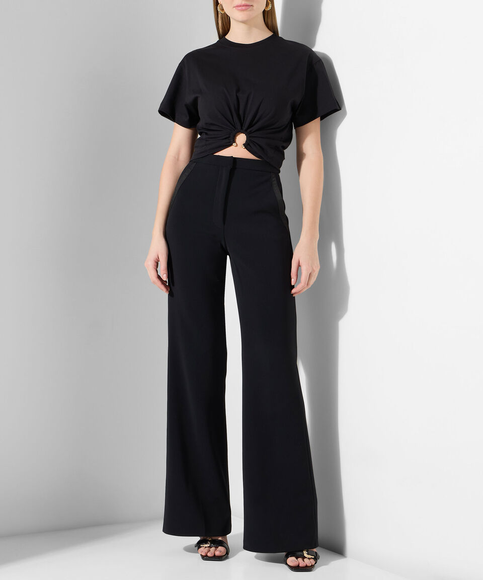 Rabanne Playera Lisa Corrugada De Manga Corta Mujer