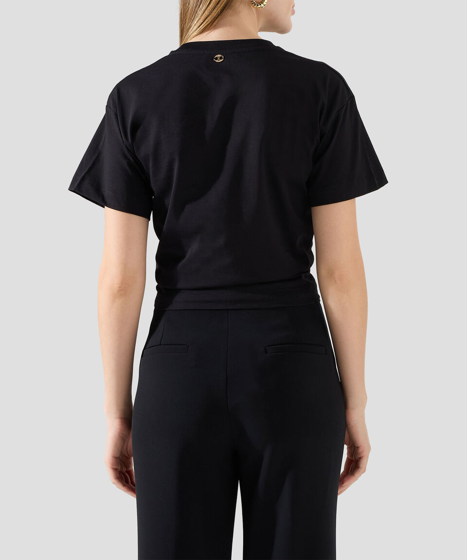 Rabanne Playera Lisa Corrugada De Manga Corta Mujer