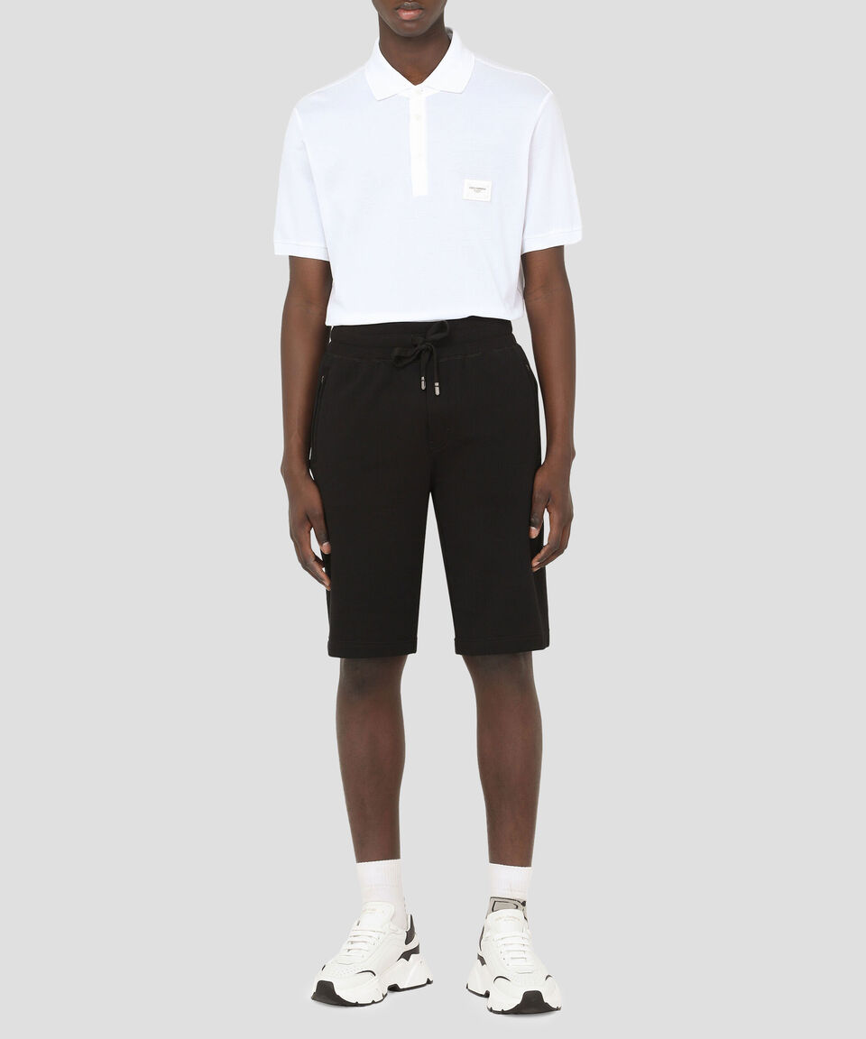 DOLCE & GABBANA Playera Polo En Piqué De Algodón Con Logotipo Hombre