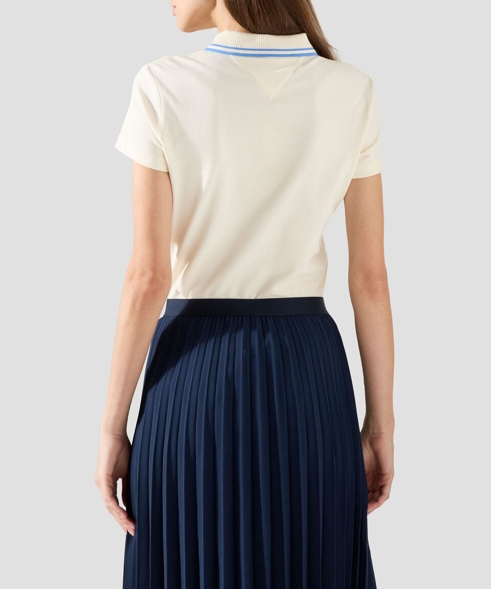 Tommy Hilfiger Playera Tipo Polo Con Manga Corta Mujer