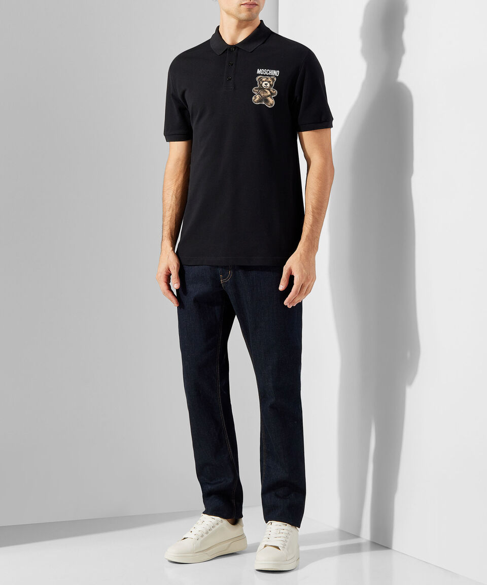 Moschino Playera Tipo Polo Oso De Manga Corta Hombre