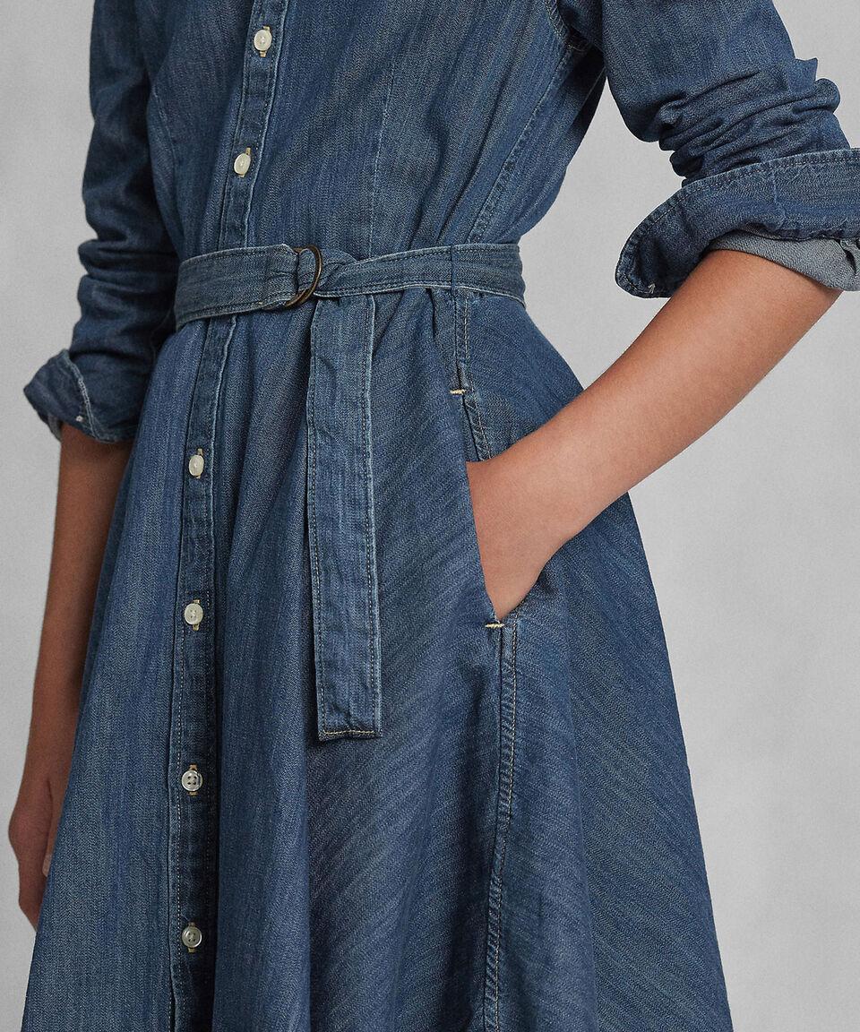 Polo Ralph Lauren Vestido De Mezclilla Niña