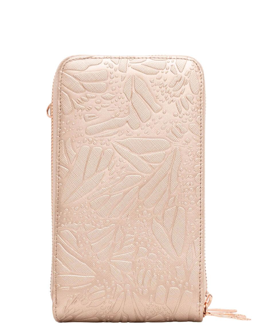 Pineda Covalin Porta Celular Grabado Con Mariposa Mujer