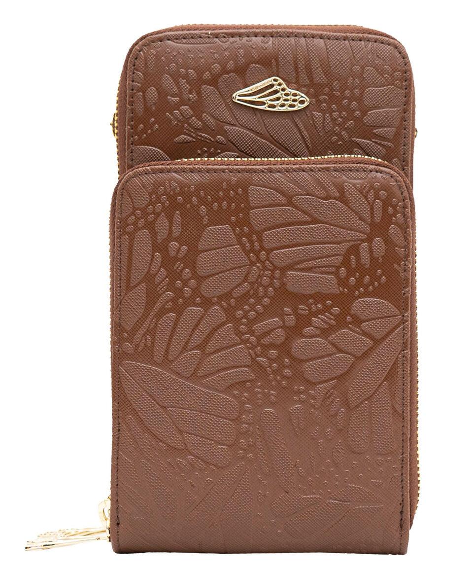 Pineda Covalin Porta Celular Grabado con Mariposa Mujer
