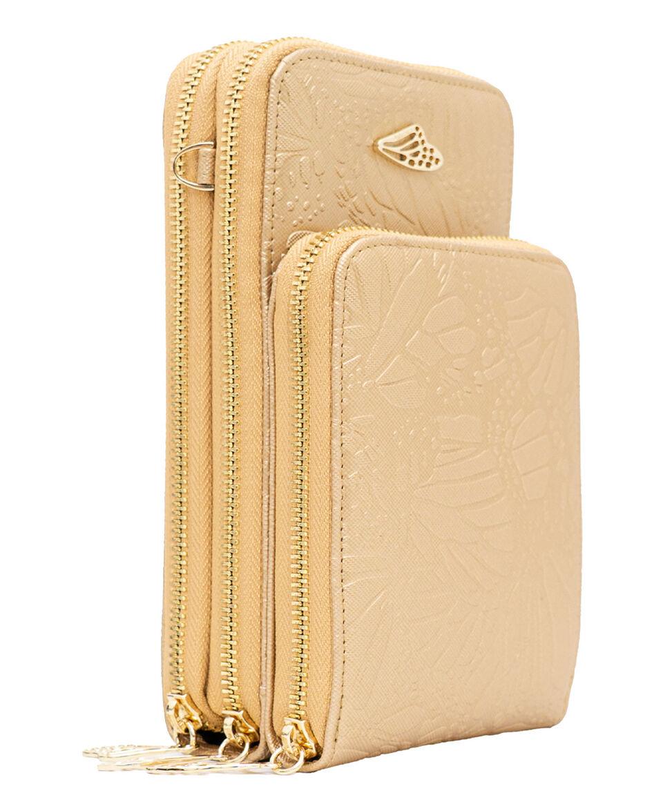 Pineda Covalin Porta Celular Grabado Con Mariposa Mujer