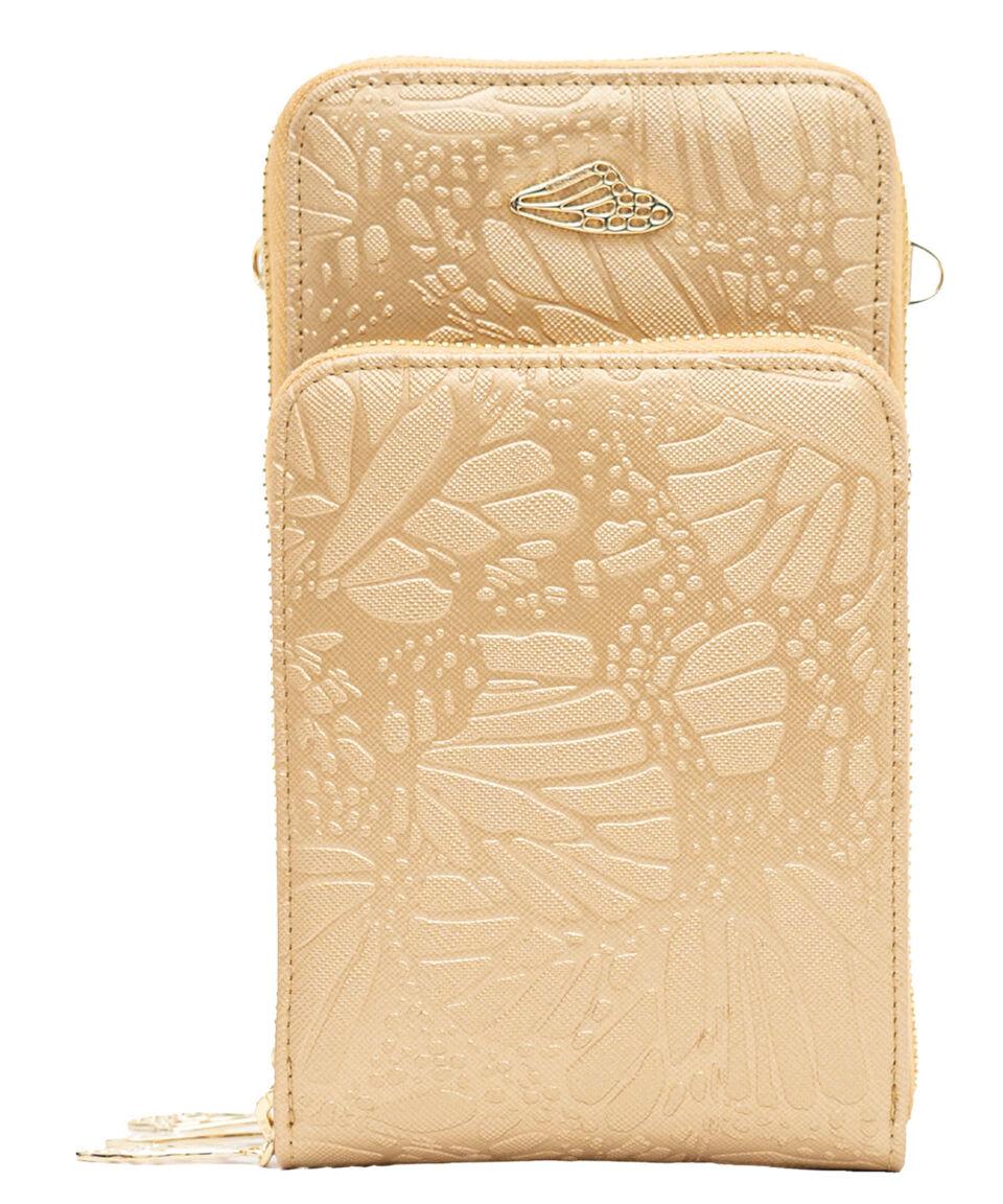 Pineda Covalin Porta Celular Grabado con Mariposa Mujer