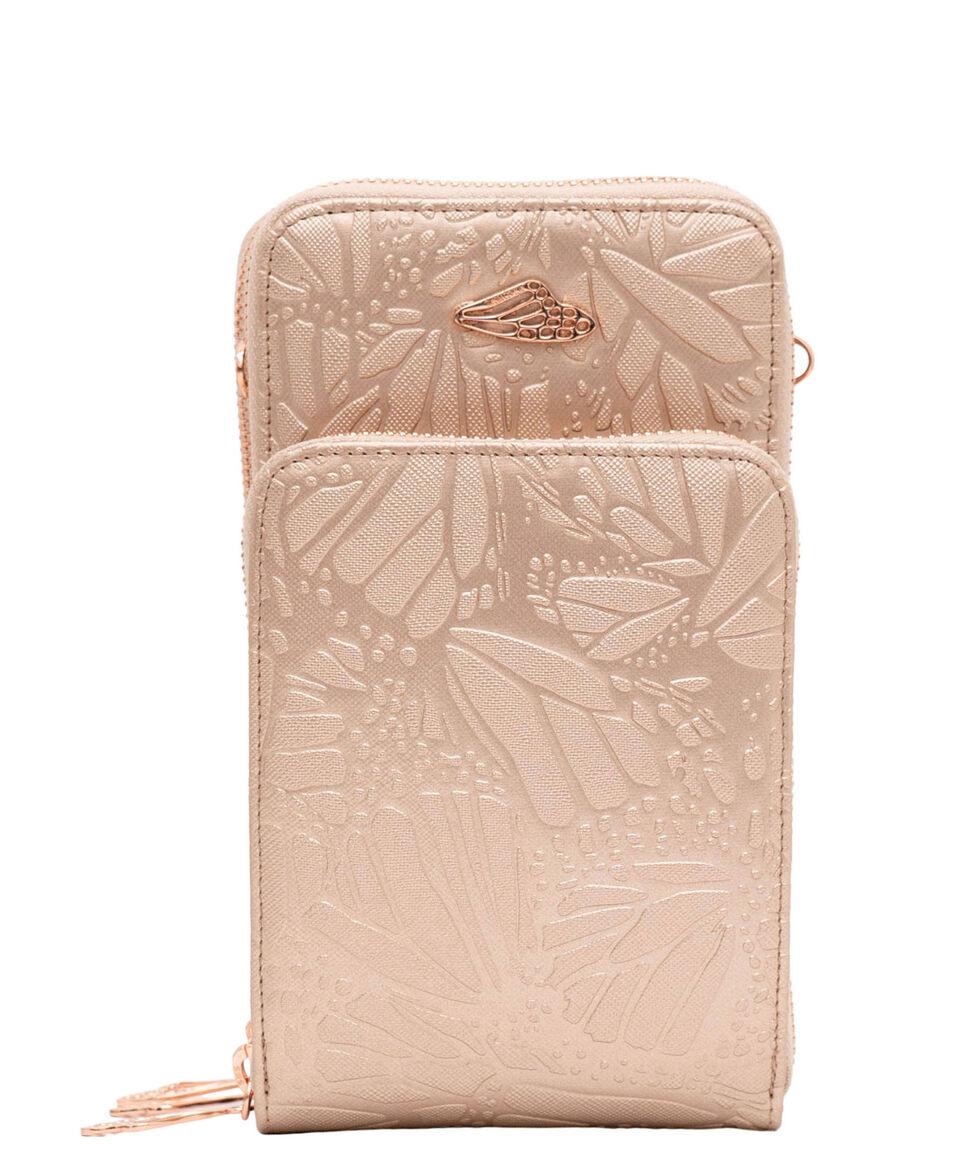 Pineda Covalin Porta Celular Grabado con Mariposa Mujer
