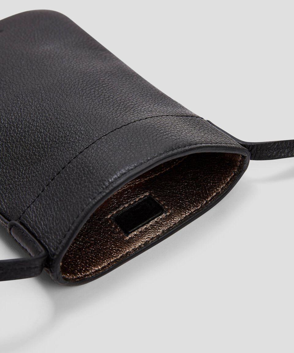 Gerard Darel Porta Celular Negro En Piel LadyPhone Mujer