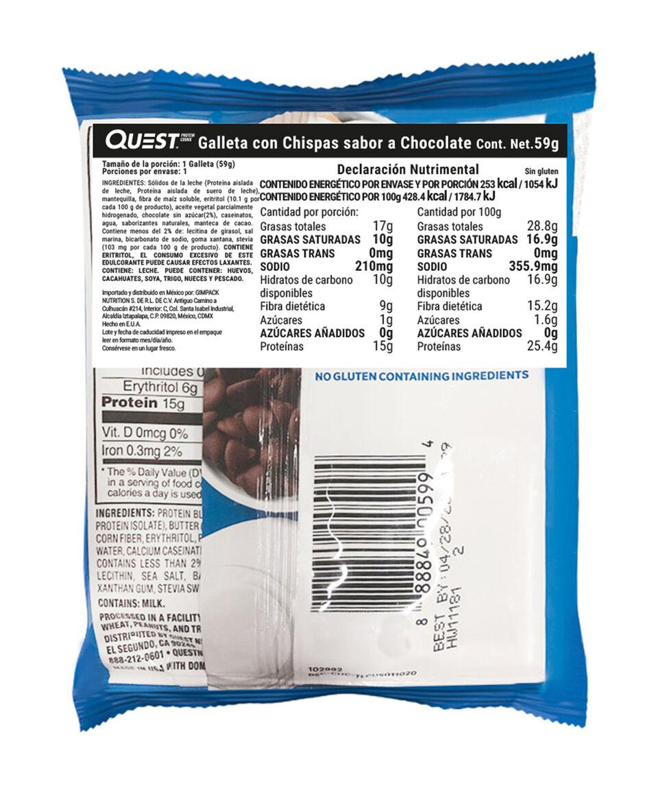 QUEST NUTRITION Galleta Chocochips 59 Gr