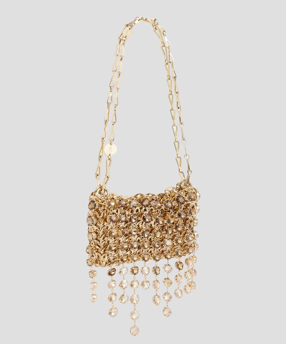 Rabanne Bolsa Shoulder Gold Con Pedrería Mujer