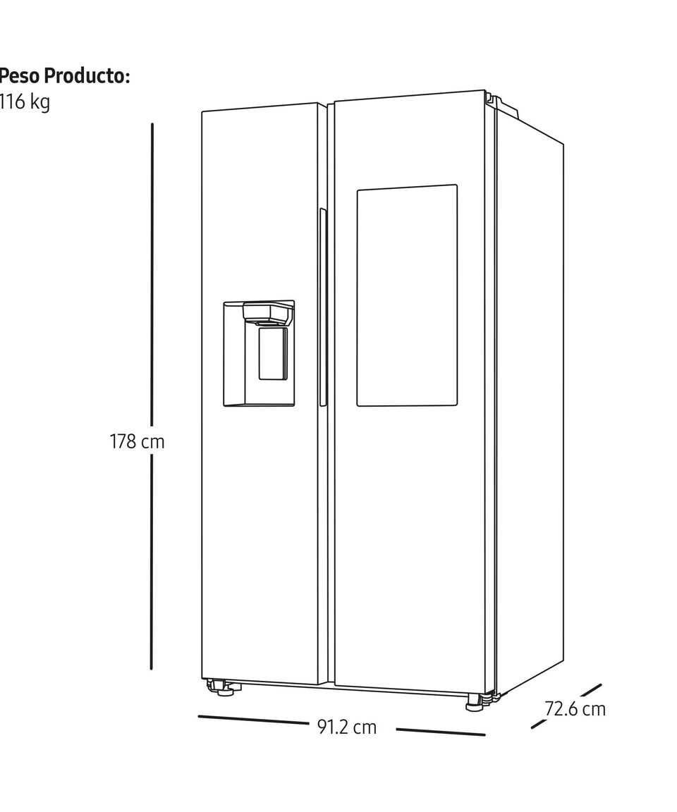 Samsung Refrigerador Family Hub Dúplex 22 P3 Black Matte