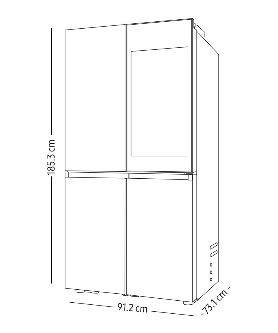Samsung Refrigerador French Door 23 P3 Family Hub RF23DB9950QDEM Acero