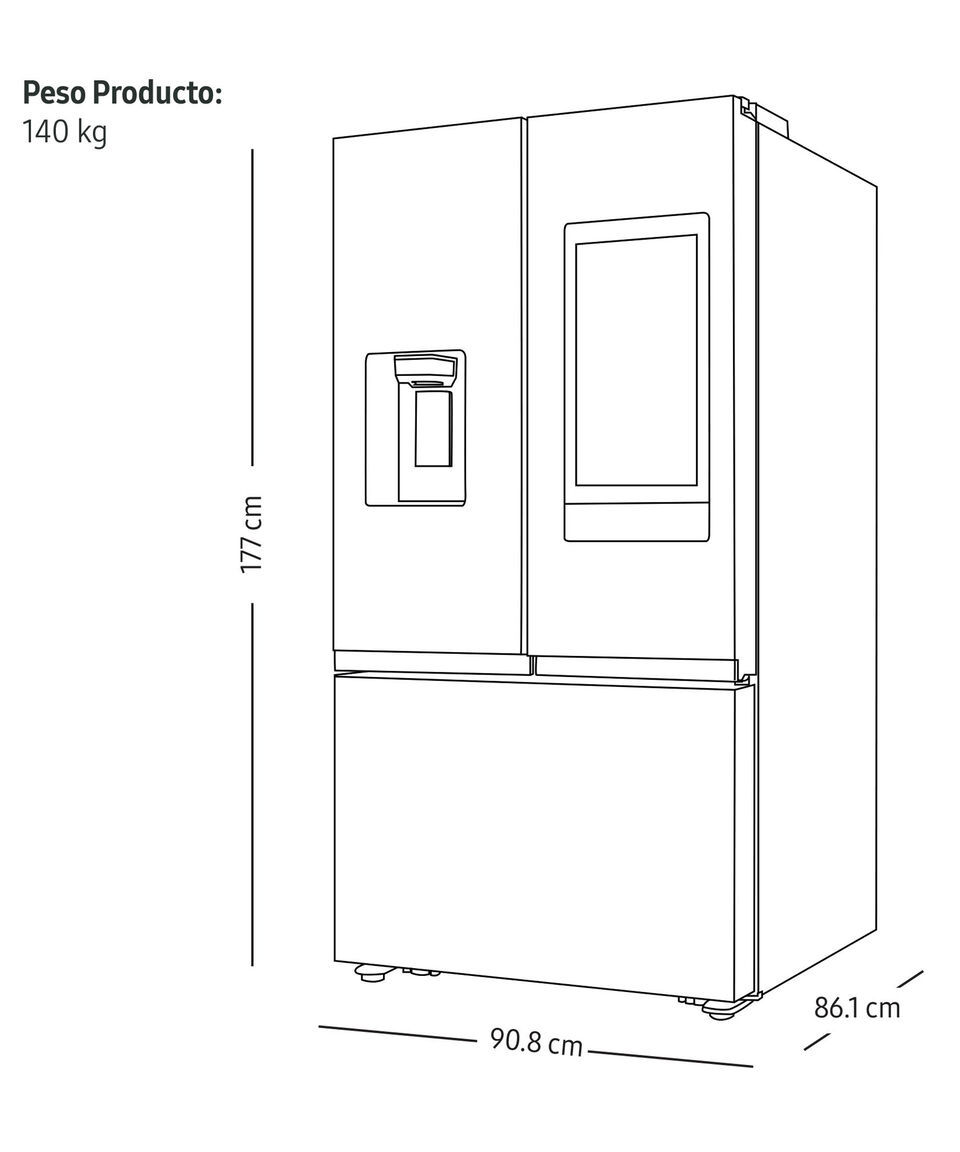 Samsung Refrigerador French Door 31 P3 Family Hub RF32CG5911B1EM
