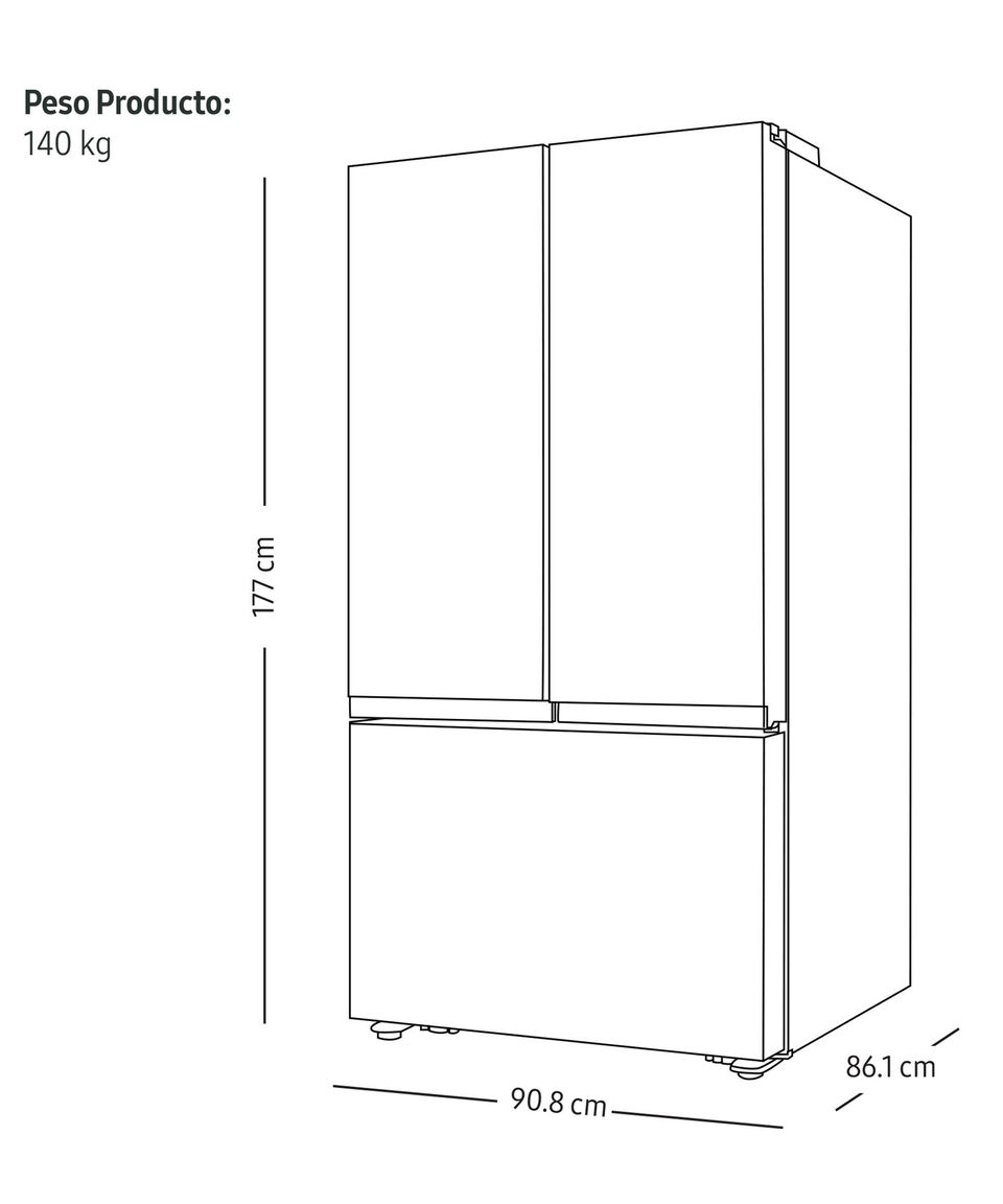 Samsung Refrigerador French Door 32 P3 RF32CG5N10S9EM Silver