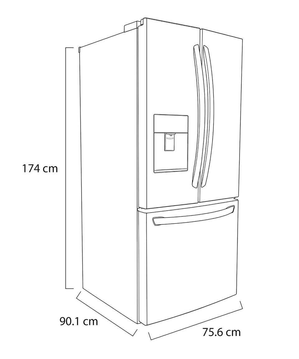 Lg Refrigerador LG French Door Linear Inverter Con Dispensador De Agua 22 Pies Cúbicos - Acero - GF22WGS