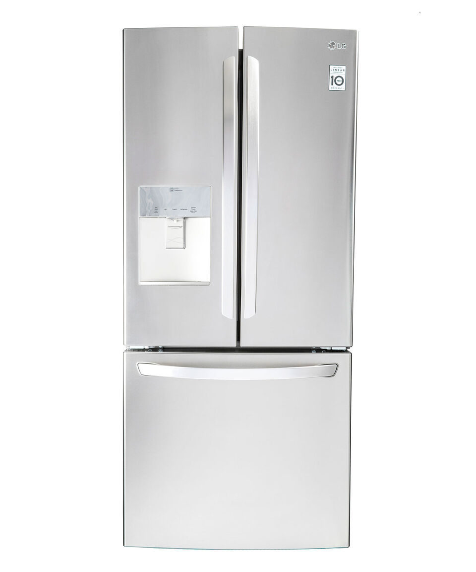 Lg Refrigerador LG French Door Linear Inverter con Dispensador de Agua 22 Pies Cúbicos - Acero - GF22WGS