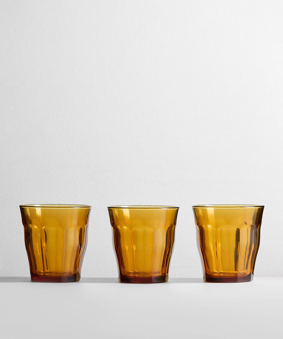 Regalos Siglo XXI Set 6 vasos Picardie - ámbar