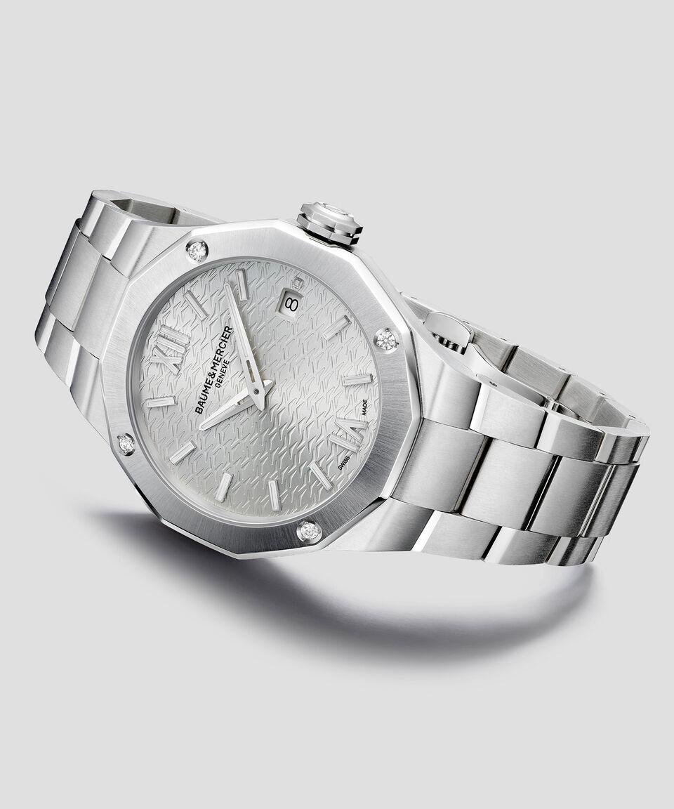Baume & Mercier Reloj Para Mujer Riviera Casual Plateado