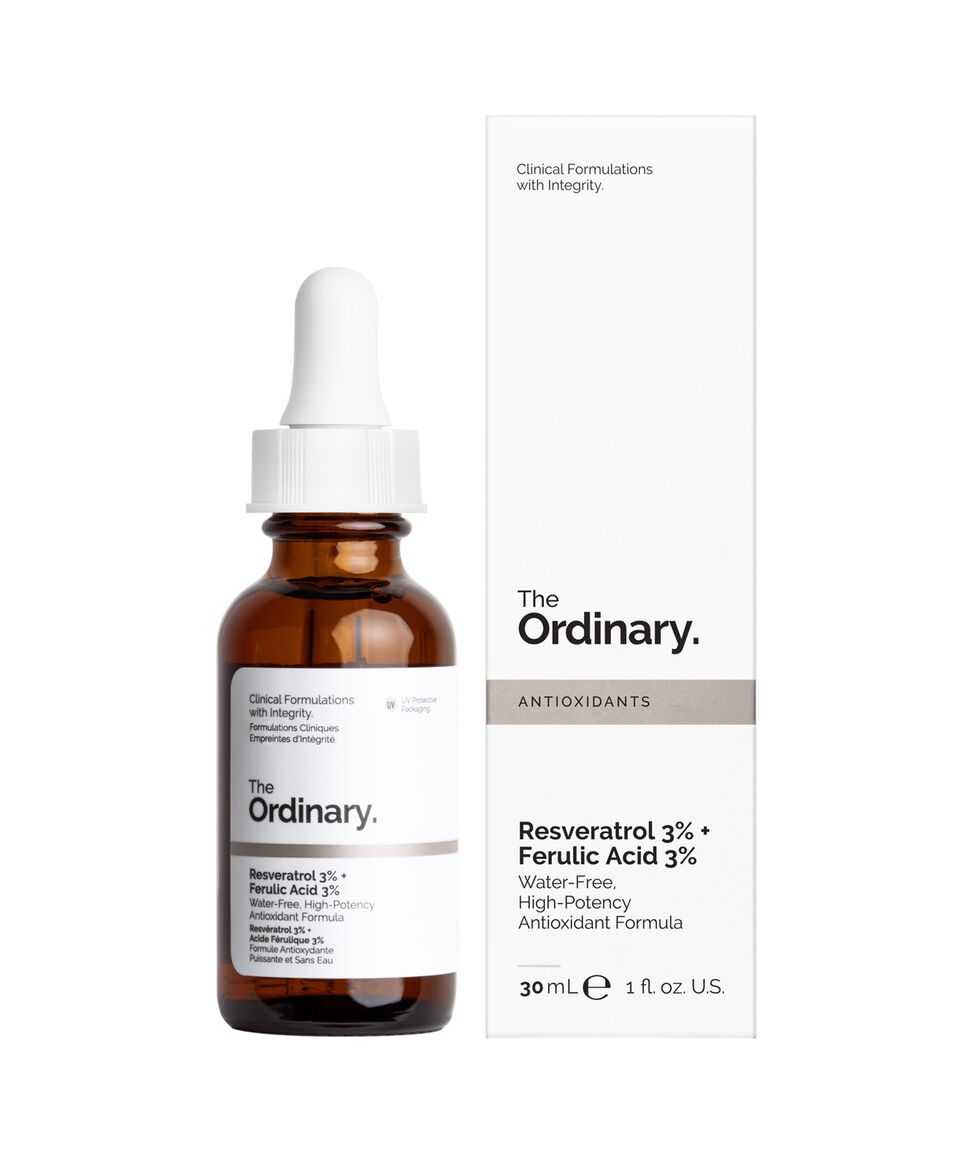 The Ordinary Resveratrol Serum 3% + Ferulic Acid 3% (Suero Antioxidante Con Resveratrol Y Ácido Ferúlico) 30 Ml