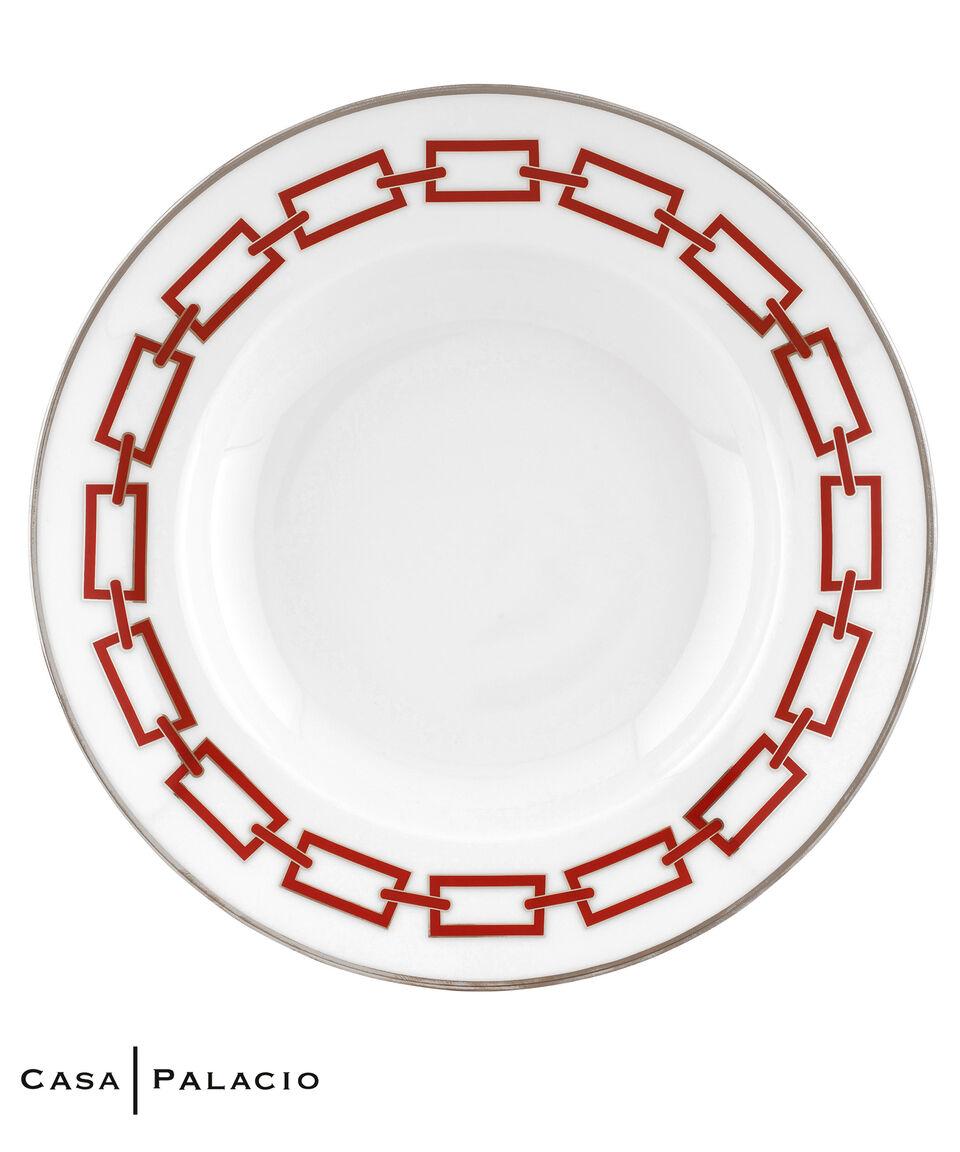 Richard Ginori Plato para sopa Catena Scarlatto