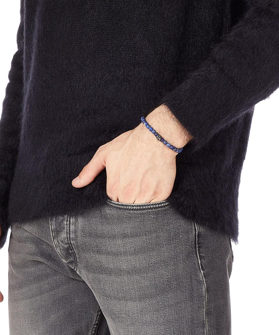 Rock & Jewel Pulsera One Skull Lapislázuli Hombre
