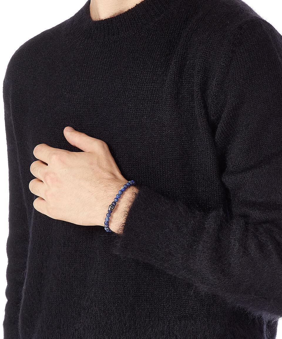 Rock & Jewel Pulsera One Skull Lapislázuli Hombre
